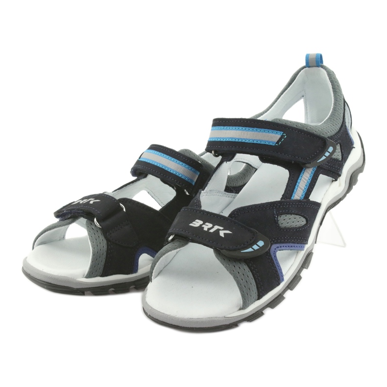 Nabos masculinos da Sandals Bartek 19176 azul marinho-cinza 3