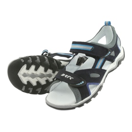 Nabos masculinos da Sandals Bartek 19176 azul marinho-cinza 5