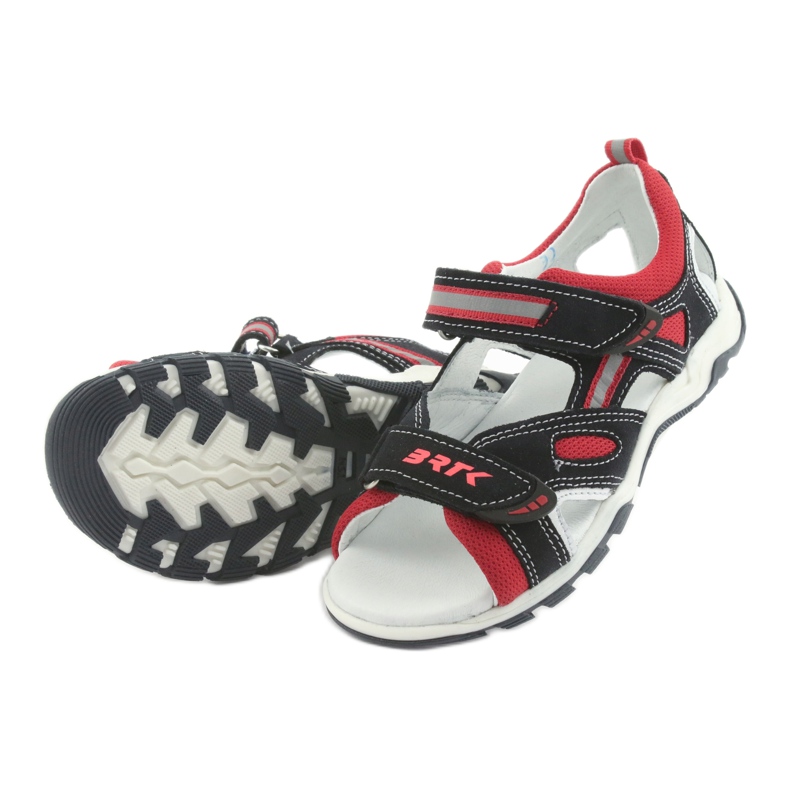 Bartek Sandálias de couro meninos rzepa19176 marinha-vermelha azul 5