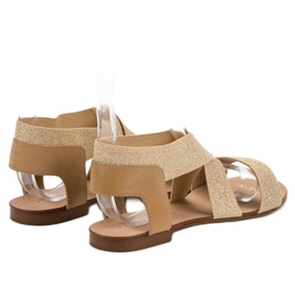 SHELOVET Sandálias rasteiras elegantes marrom 1