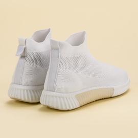 SHELOVET Sapatos deslizantes acima do tornozelo branco 1