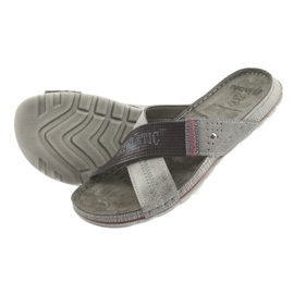 Chinelos masculinos cinza Inblu GG009 cinza preto 4