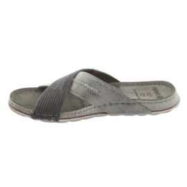 Chinelos masculinos cinza Inblu GG009 cinza preto 2