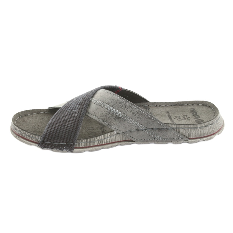 Chinelos masculinos cinza Inblu GG009 cinza preto 2