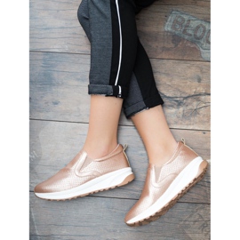 SHELOVET Sapatos Slip-On Dourados rosa 1