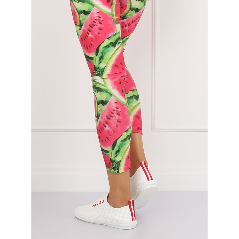 Tênis feminino branco e vermelho B111-17 BRANCO / VERMELHO 2