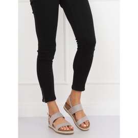 Sandálias cinza com sola de cortiça CH-118 Gray 1