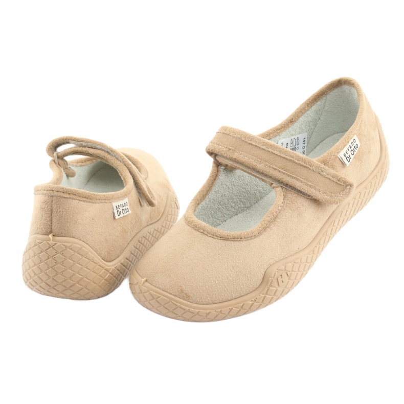 Dr.orto Befado Ballerinas Pu-Yove 197D004 BEIGE Velcro Silber Insert bege 4