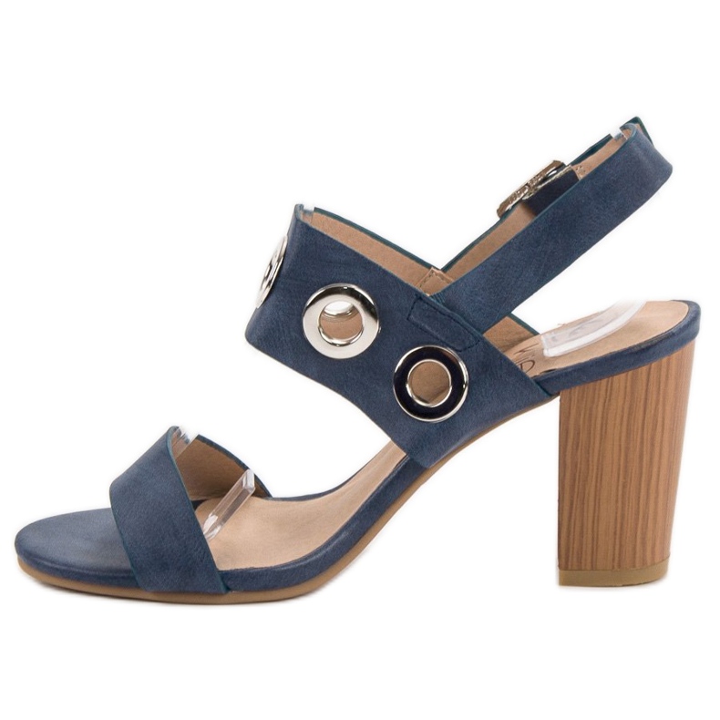 Kylie Sandálias de salto alto azuis azul 2