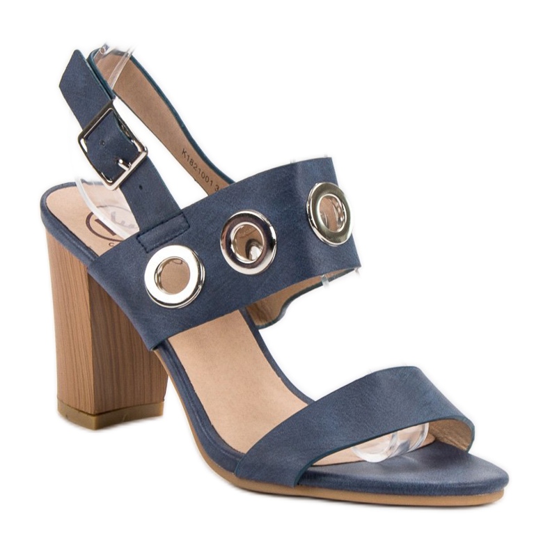 Kylie Sandálias de salto alto azuis azul 1