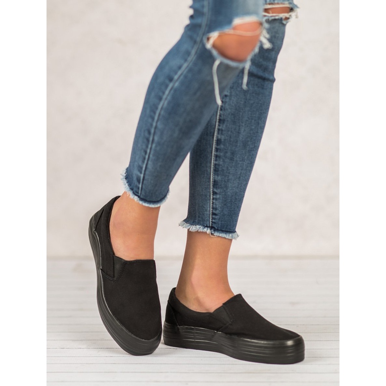 SHELOVET Slipons casuais preto 2