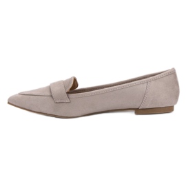 Super Me Suede Ballerina In Spitz cinza 1