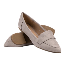 Super Me Suede Ballerina In Spitz cinza 2