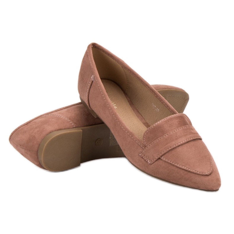 Super Me Suede Ballerina In Spitz rosa 1