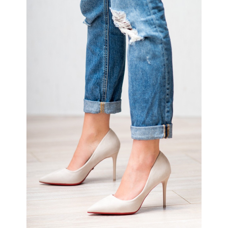 Jumex Salto de camurça bege 1