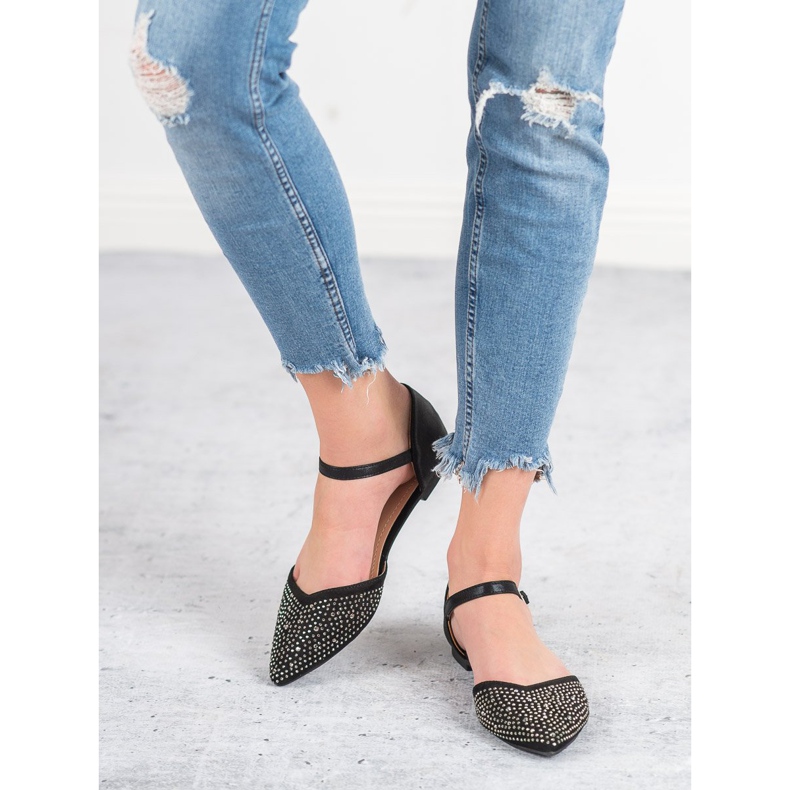 Primavera Bailarinas presas com zircônia cúbica preto 2 Primavera Bailarinas presas com zircônia cúbica preto 2