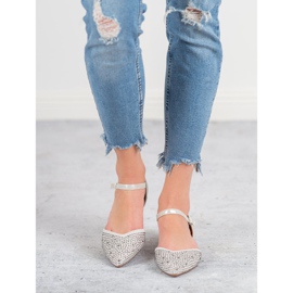 Primavera Bailarinas presas com zircônia cúbica cinza 1