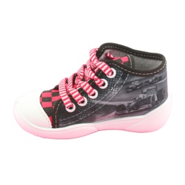 Calçados infantis Befado 218P050 preto cinza vermelho 2
