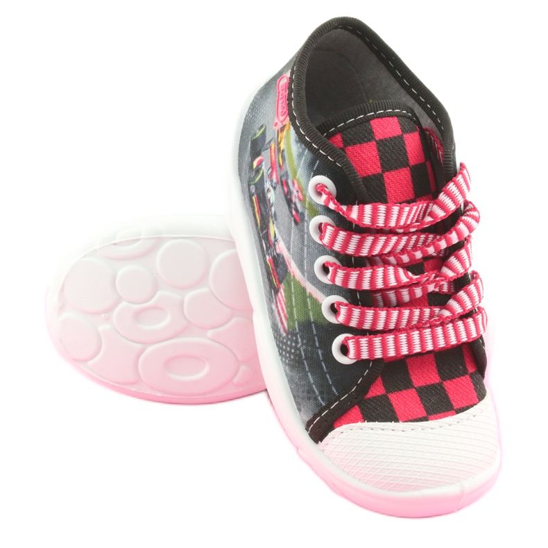 Calçados infantis Befado 218P050 preto cinza vermelho 3