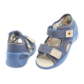 Sapatos infantis Befado pu 065P126 castanho azul marinho 4