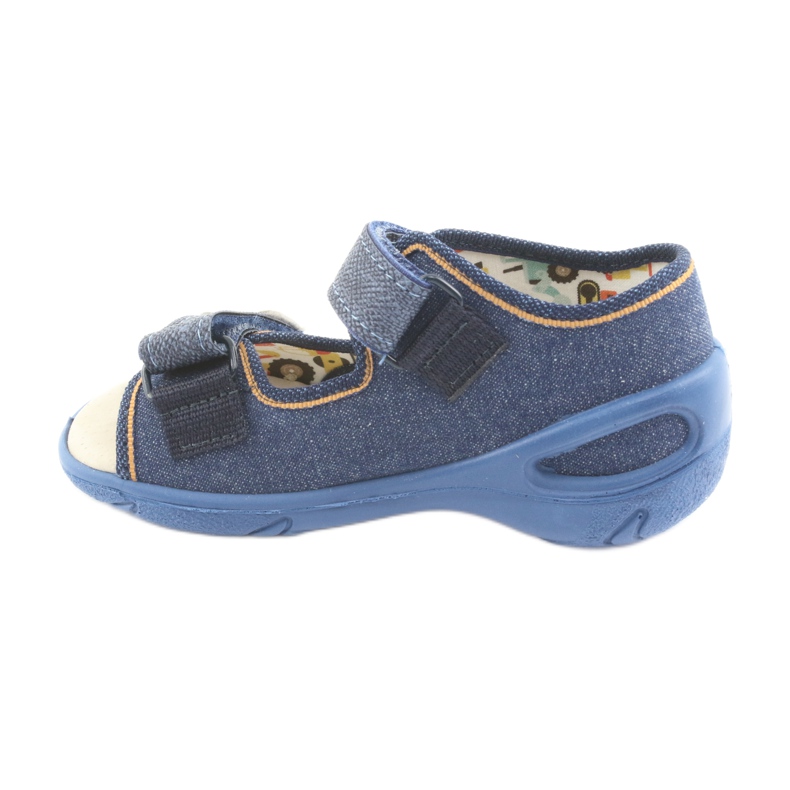 Sapatos infantis Befado pu 065P126 marrom azul-marinho 2
