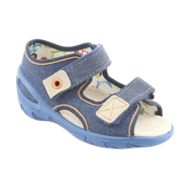Sapatos infantis Befado pu 065P126 castanho azul marinho 1