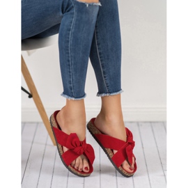 Cm Paris Chinelos de camurça vermelho 2