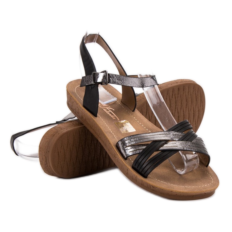 SHELOVET Sandálias confortáveis preto 1