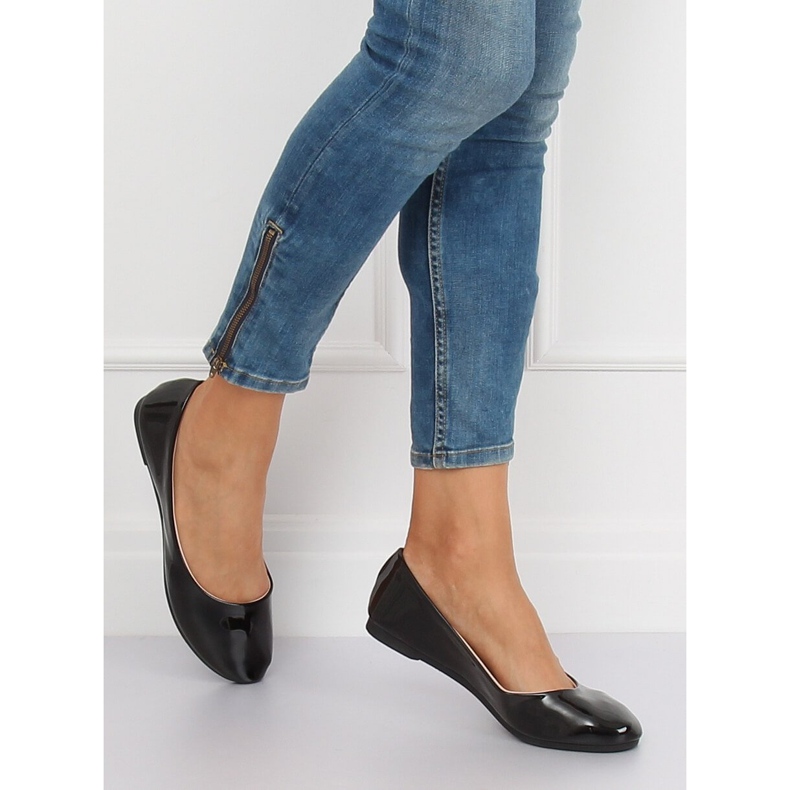 Bailarinas femininas negras JX76P Black preto 2