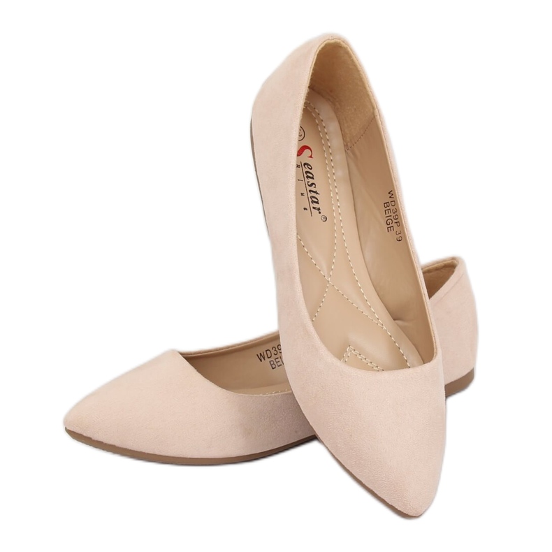 Dedo do pé bege amêndoa das bailarinas WD39P Beige 1