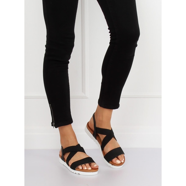 Sandálias pretas femininas P0P1268-16 pretas preto 1