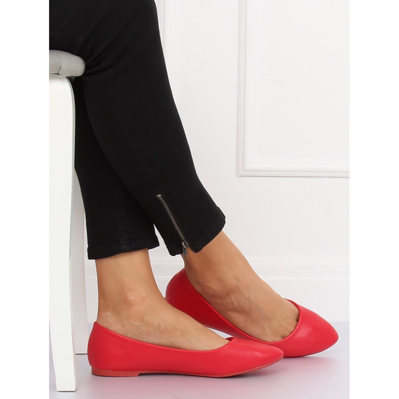 Bailarinas femininas vermelhas CC108 Vermelho 1