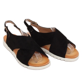 Sandálias pretas femininas 9003 pretas preto 1