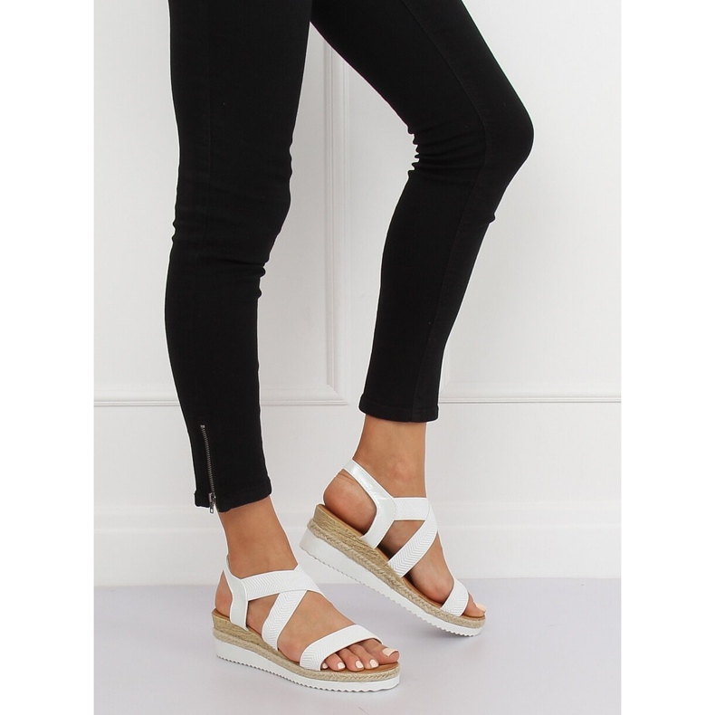 Sandálias brancas para senhora S81 White branco 2