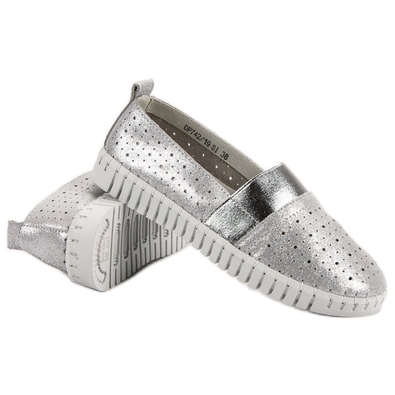 Filippo Sapatos Slip-on Com Glitter cinza 1 Filippo Sapatos Slip-on Com Glitter cinza 1
