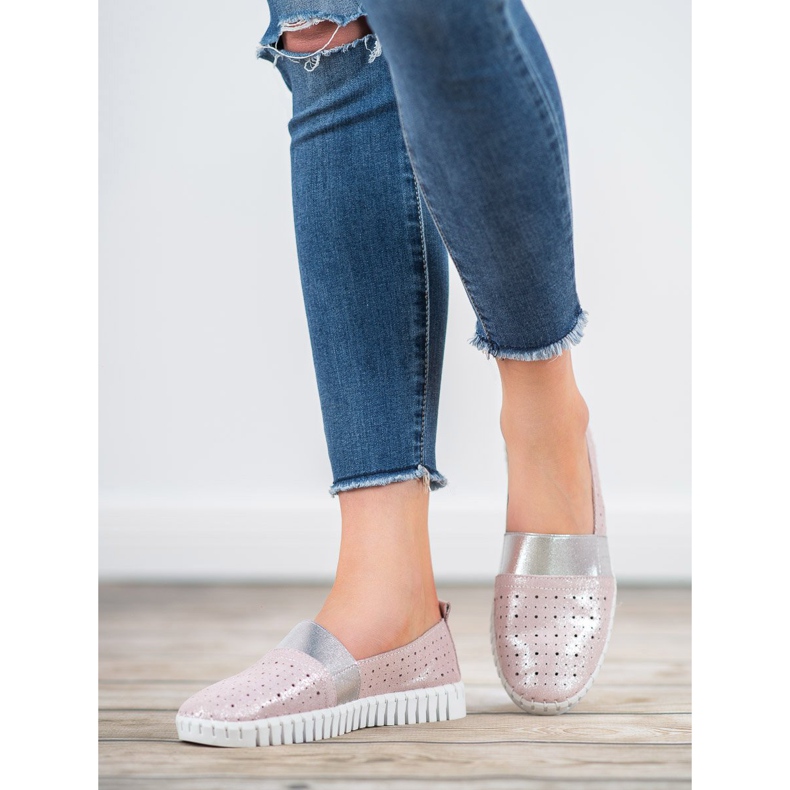 Filippo Sapatos Slip-on Com Glitter rosa 1