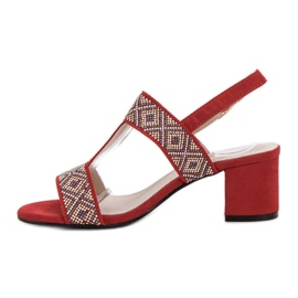 Goodin Sandálias de salto alto vermelho 1