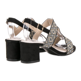 Goodin Sandálias de salto alto preto 1