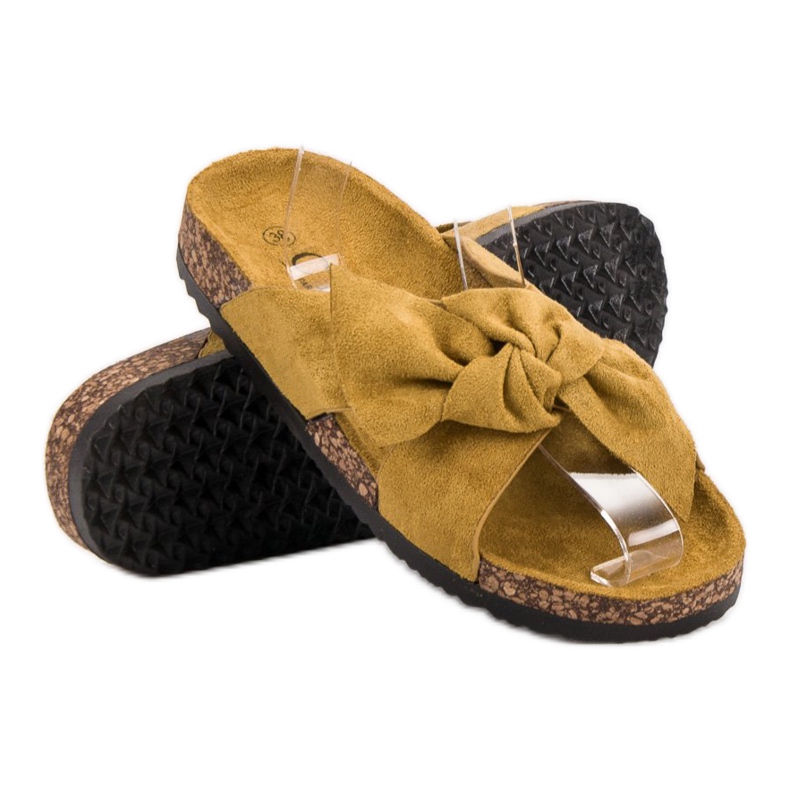Cm Paris Chinelos de camurça amarelo 2