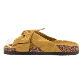 Cm Paris Chinelos de camurça amarelo 1