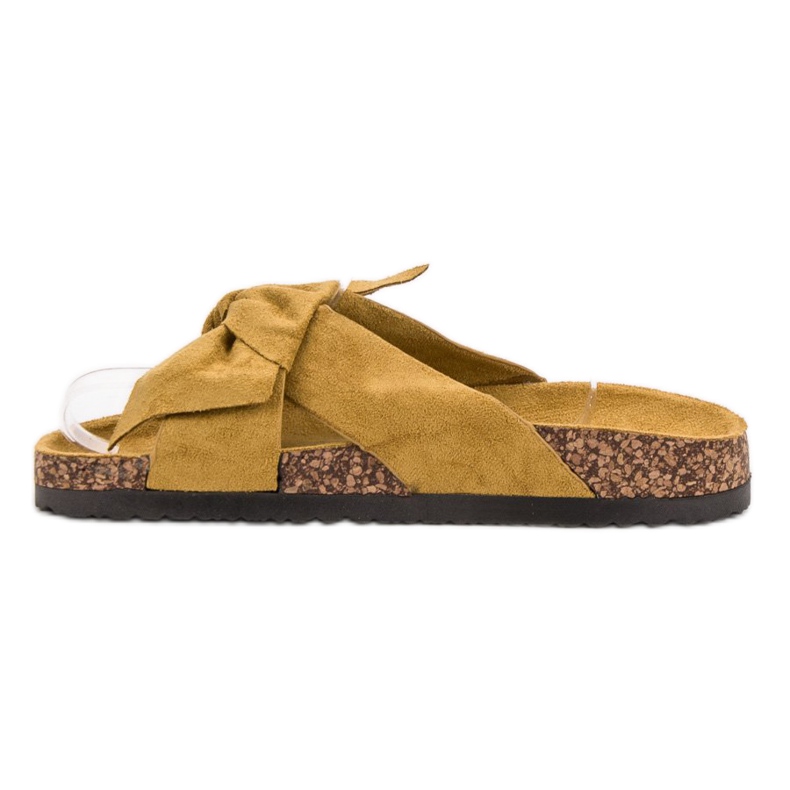 Cm Paris Chinelos de camurça amarelo 1