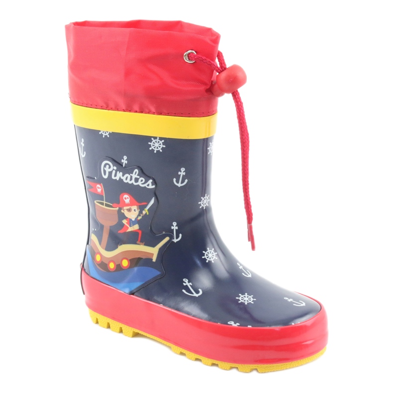 American Club Botas de chuva infantil American Pirat vermelho azul marinho 1