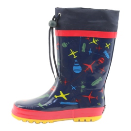 American Club Botas de chuva infantis American SamoLot vermelho azul marinho 2