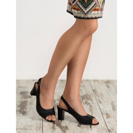 Evento Sandálias Pretas Elegantes preto 2