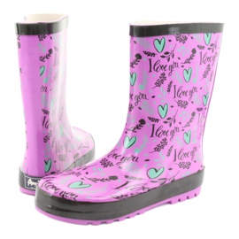 American Club Bota coração americano preto roxo verde 4