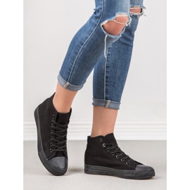 SHELOVET Tênis de cano alto preto 2