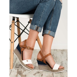 Goodin Sandálias da moda branco marrom 2