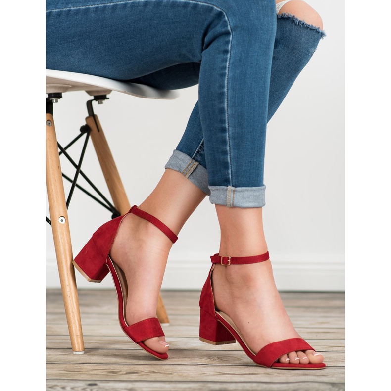 SHELOVET Sandálias Vermelhas Clássicas vermelho 1