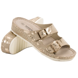 Goodin Chinelos com fivela amarelo 1