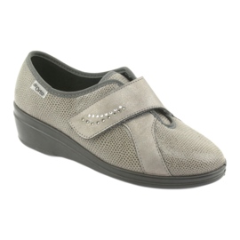 Sapatos femininos Befado pu 032D003 cinza 1